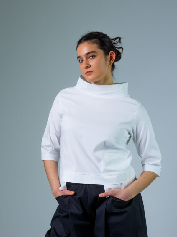 Bluse Stehkragen