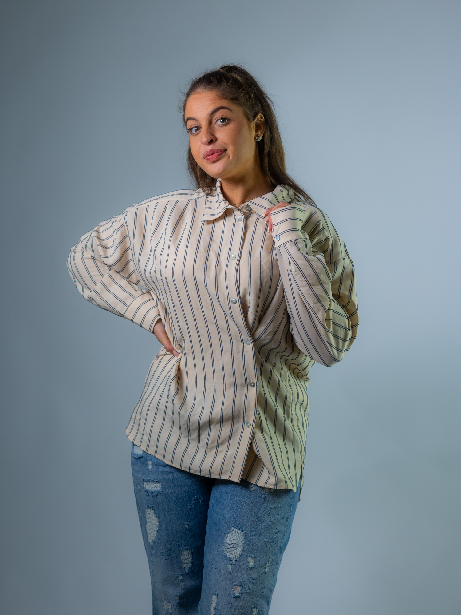 Bluse, gestreift – Bild 3