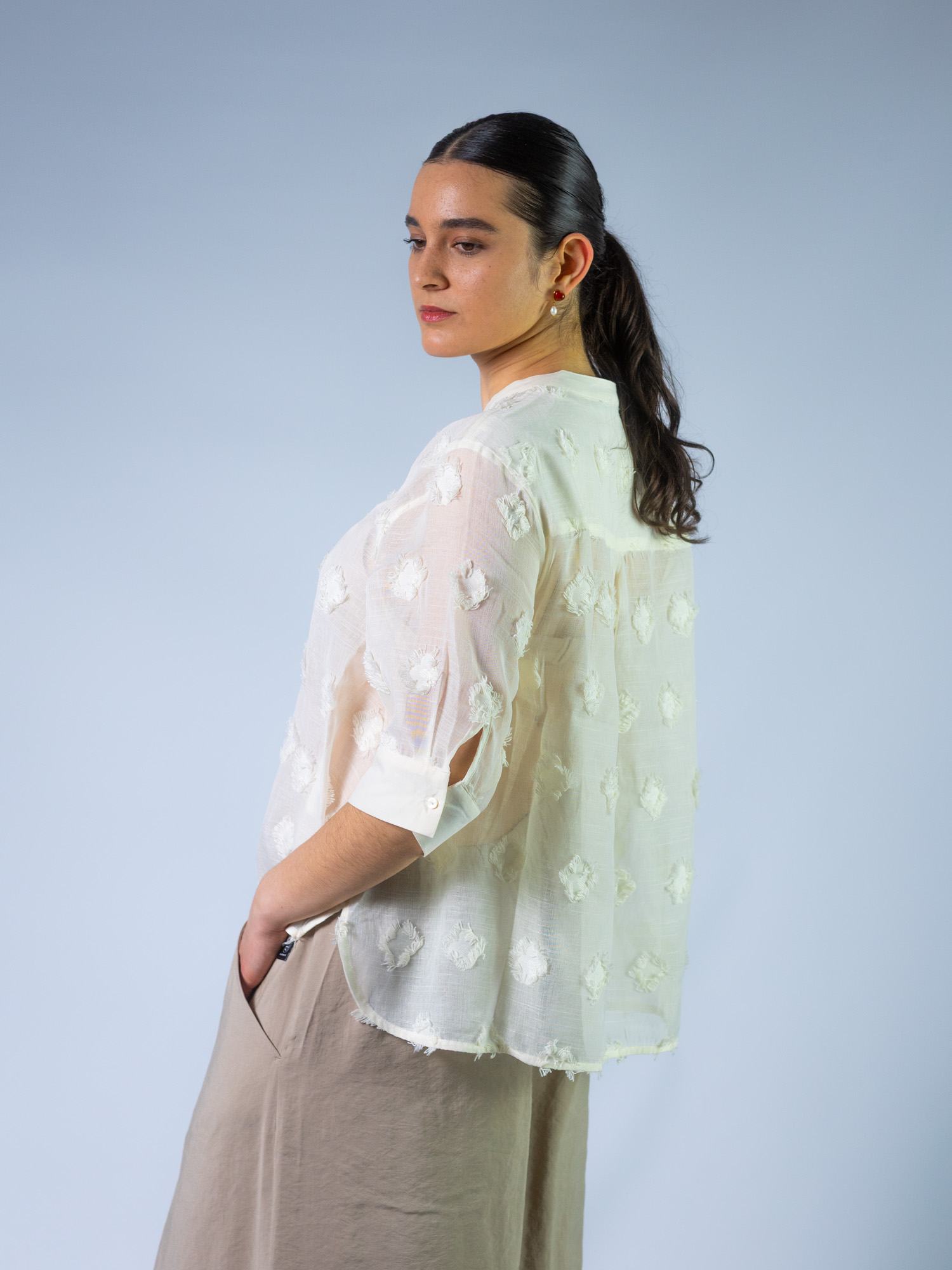 Bluse, ecru – Bild 5