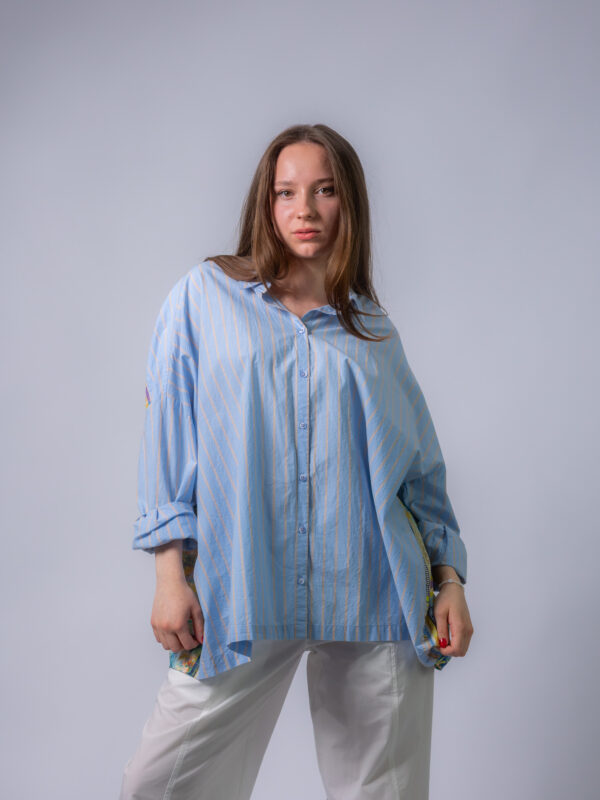 Hemdbluse im Mustermix