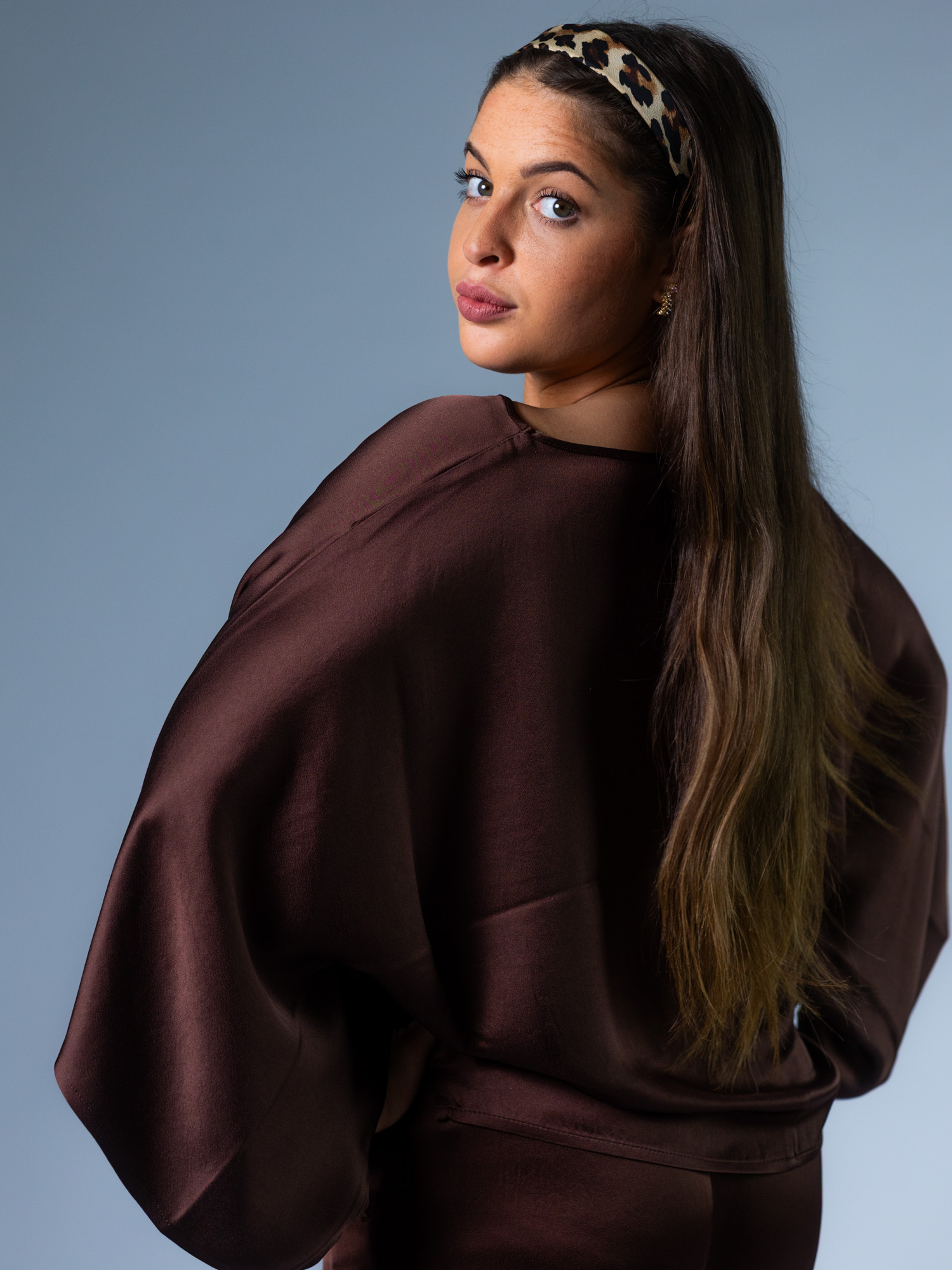 Bluse, braun – Bild 2