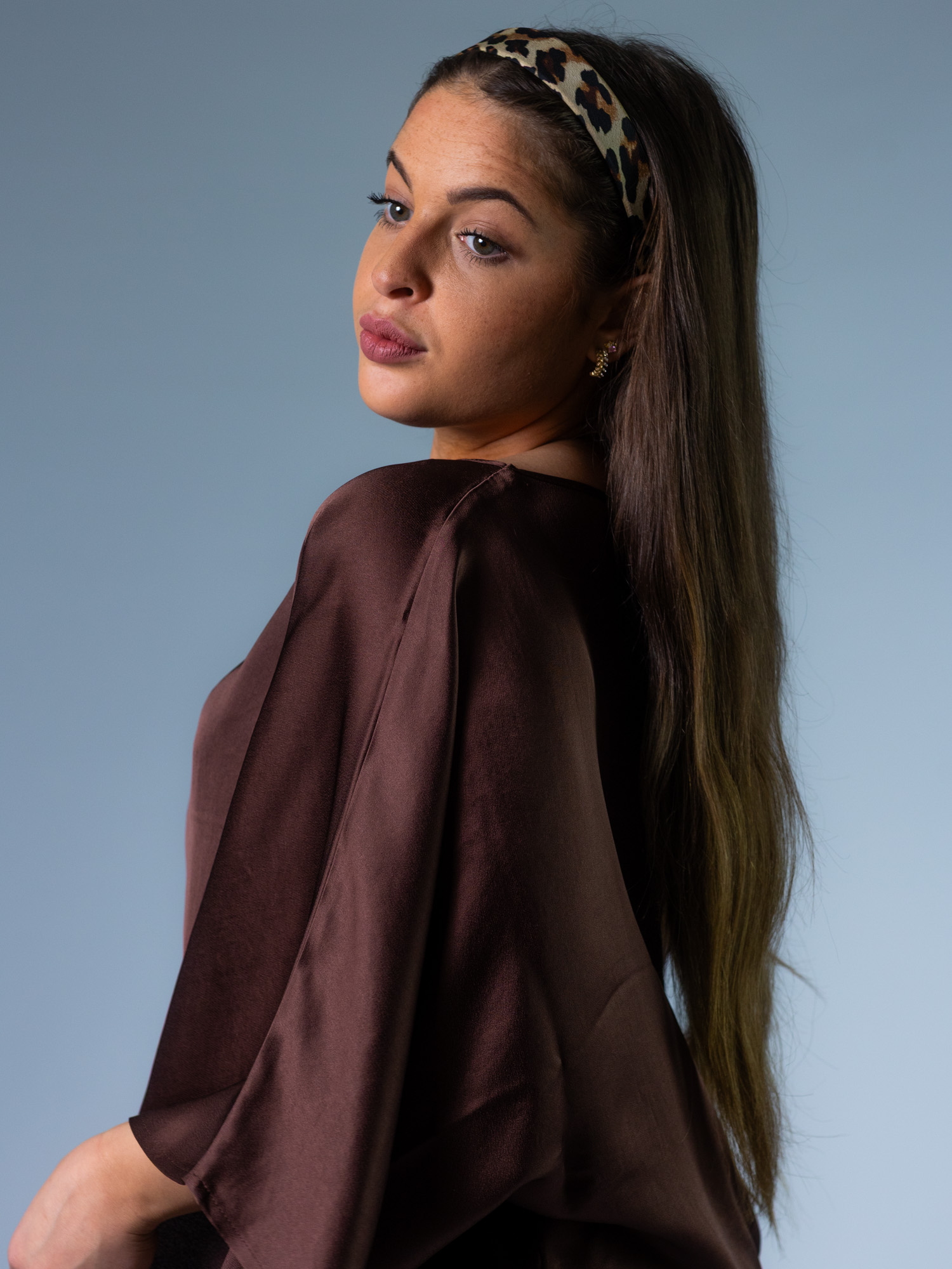 Bluse, braun – Bild 4