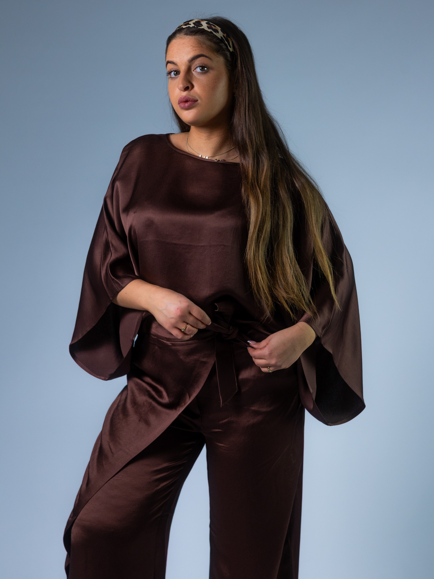 Bluse, braun – Bild 3