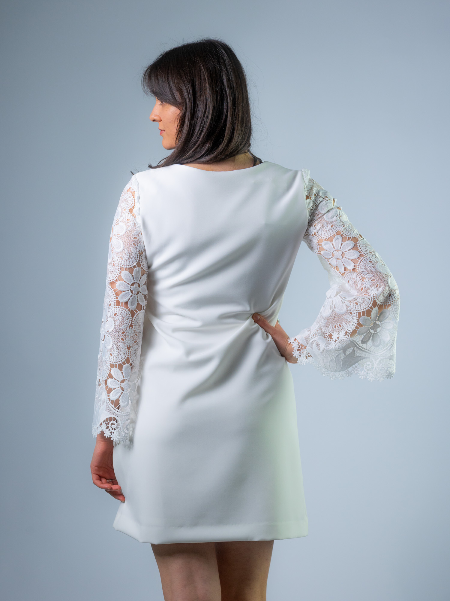 Minikleid, weiß – Bild 2