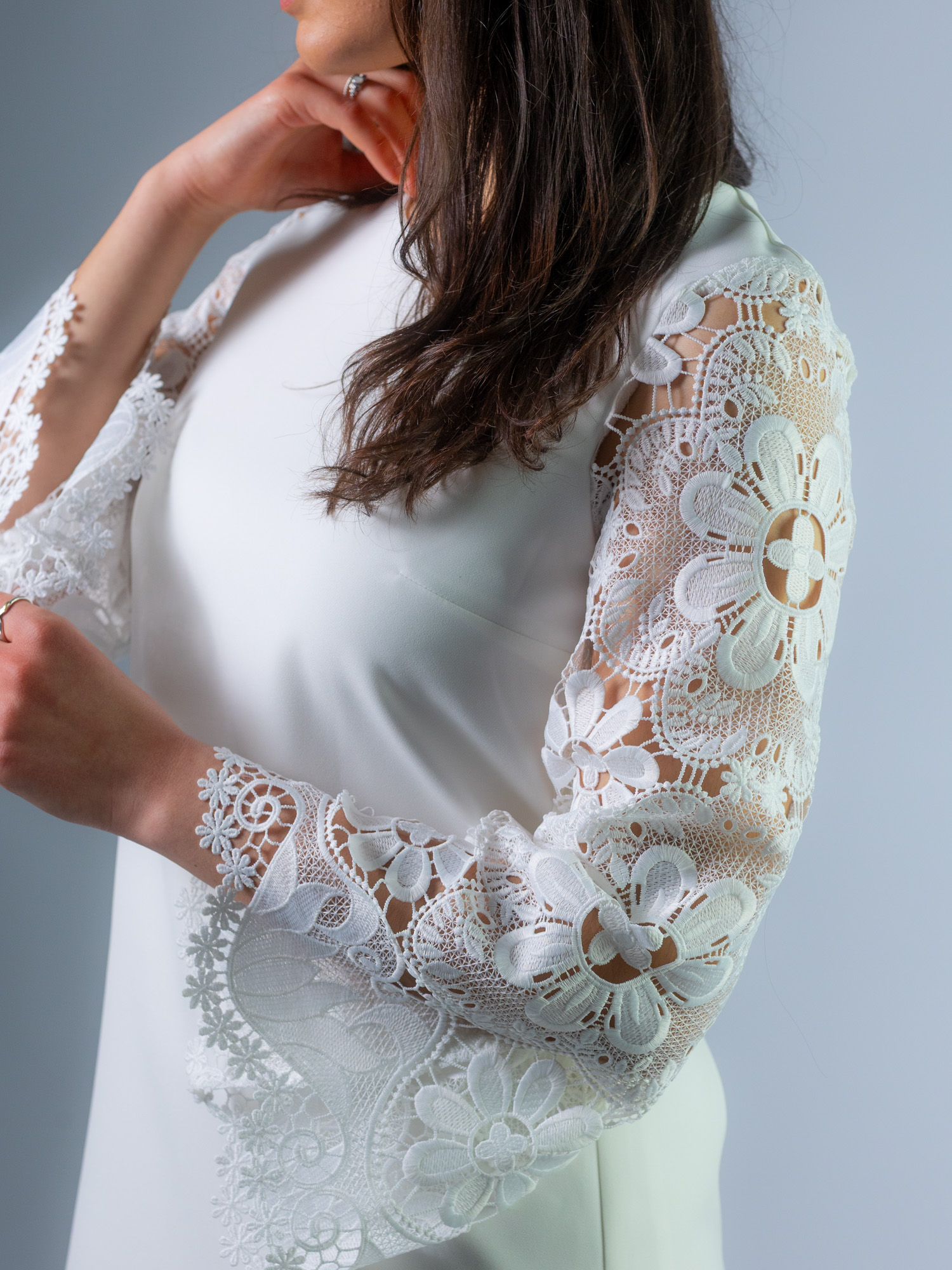 Minikleid, weiß – Bild 5