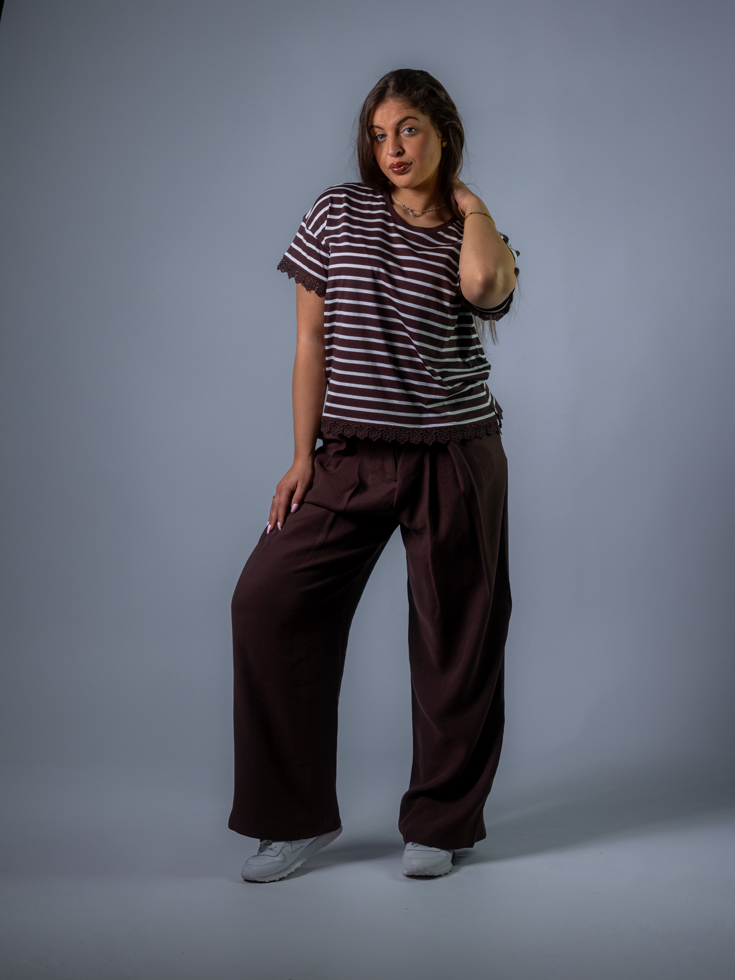 Ringelshirt mit Spitze – Bild 4