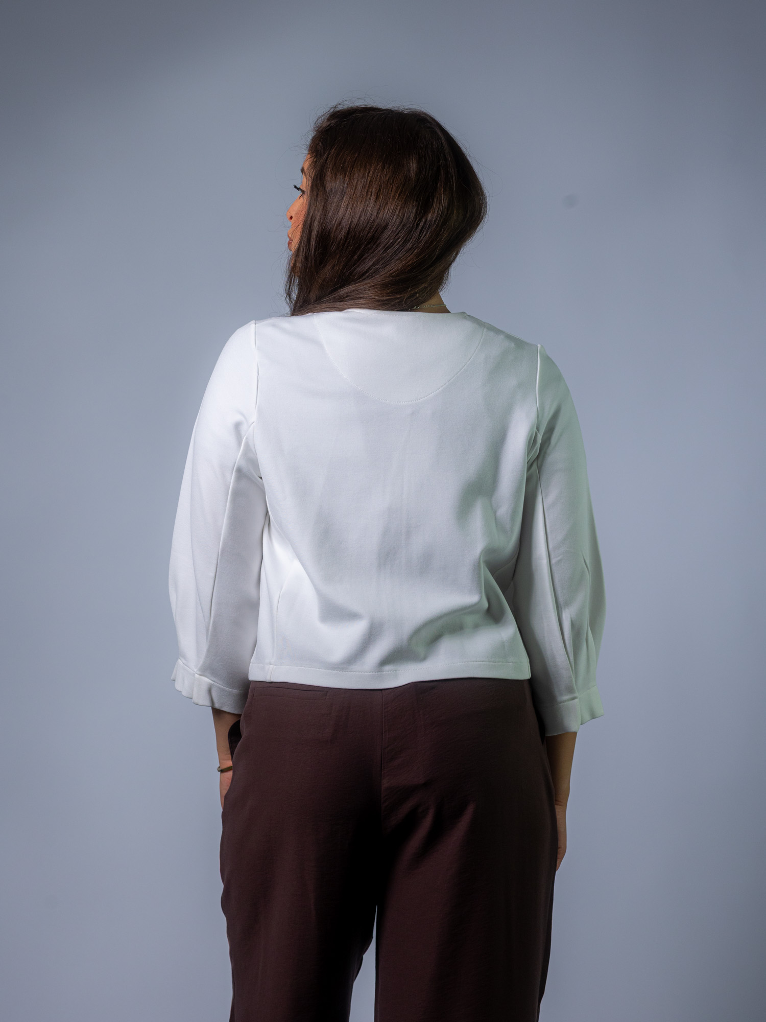 Jersey Blazer ecru – Bild 2