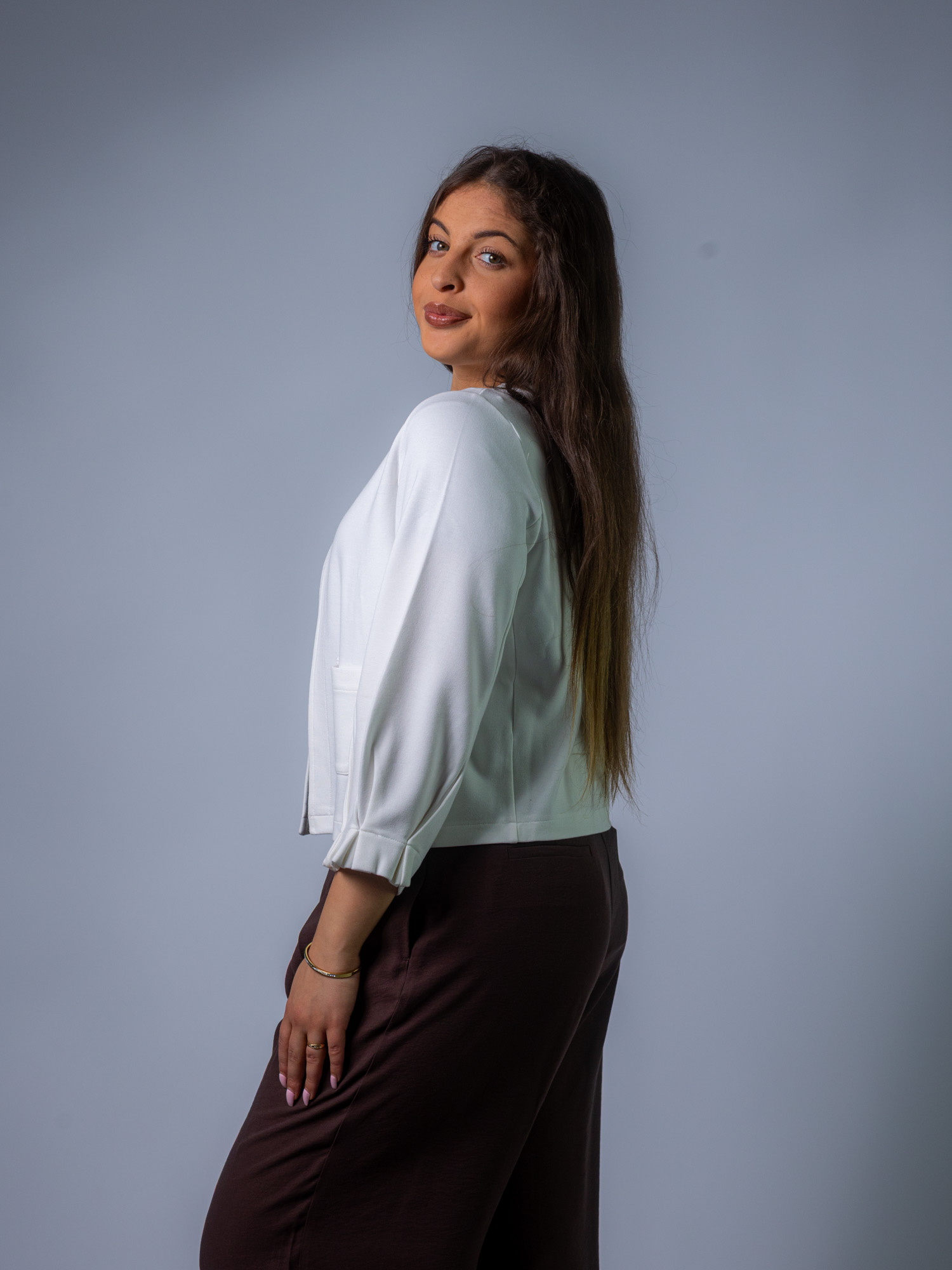 Jersey Blazer ecru – Bild 4