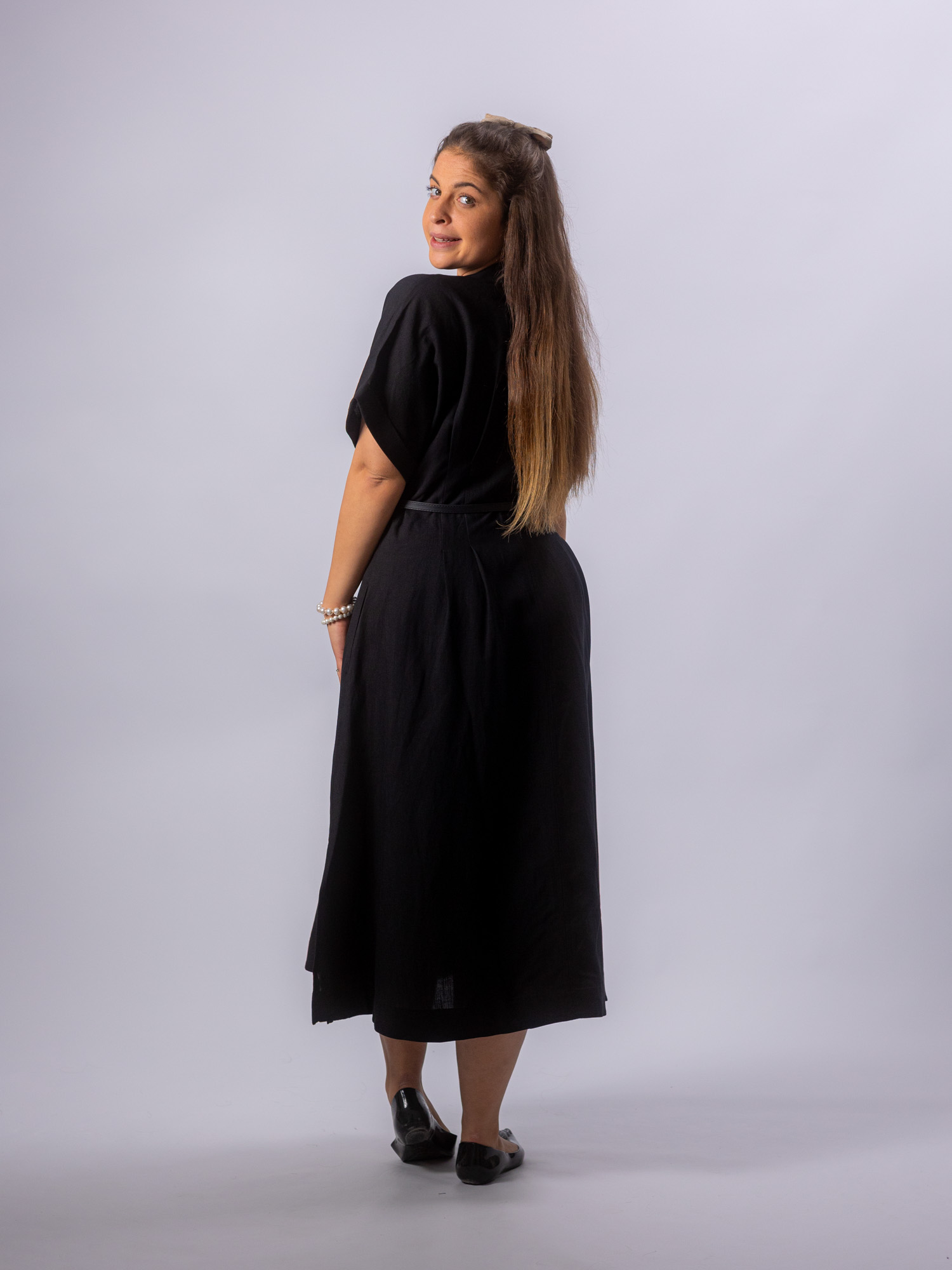 Leinenkleid schwarz – Bild 2