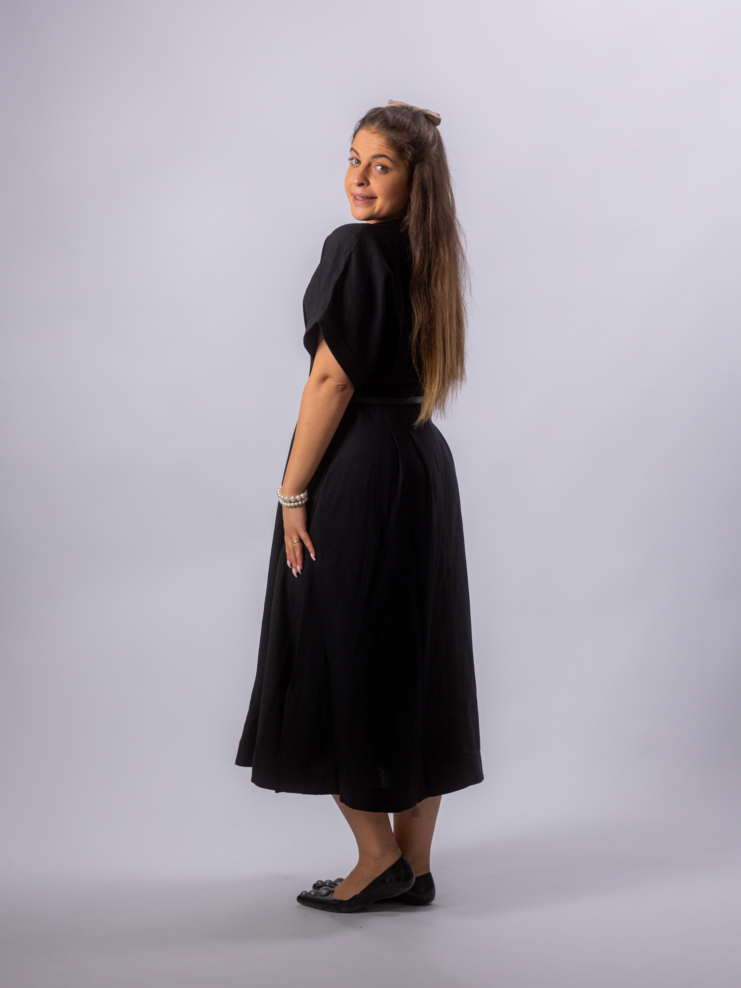 Leinenkleid schwarz – Bild 4