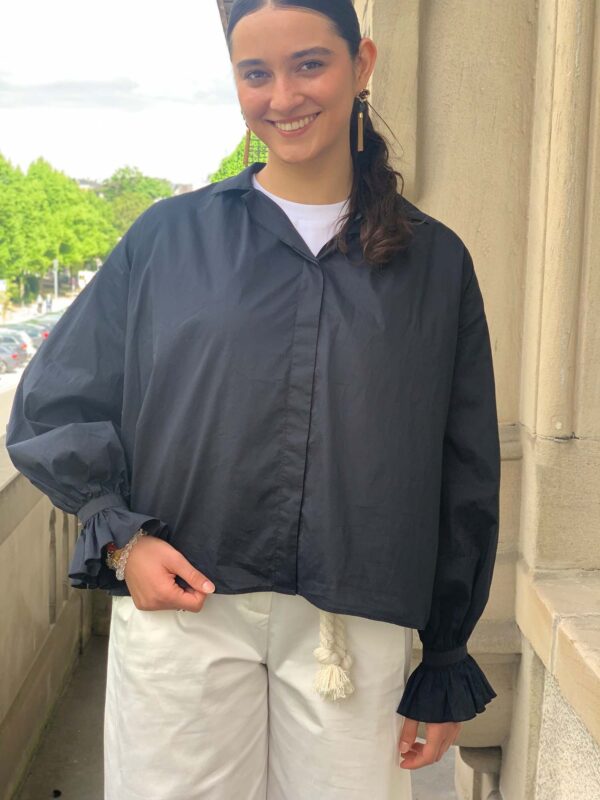 Bluse, dunkelblau – Bild 2
