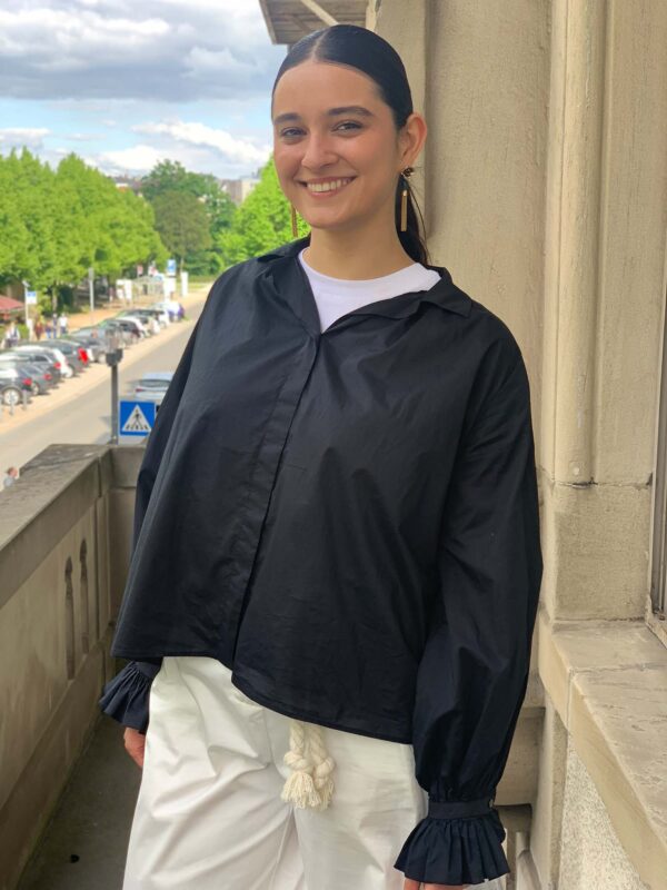 Bluse, dunkelblau – Bild 4