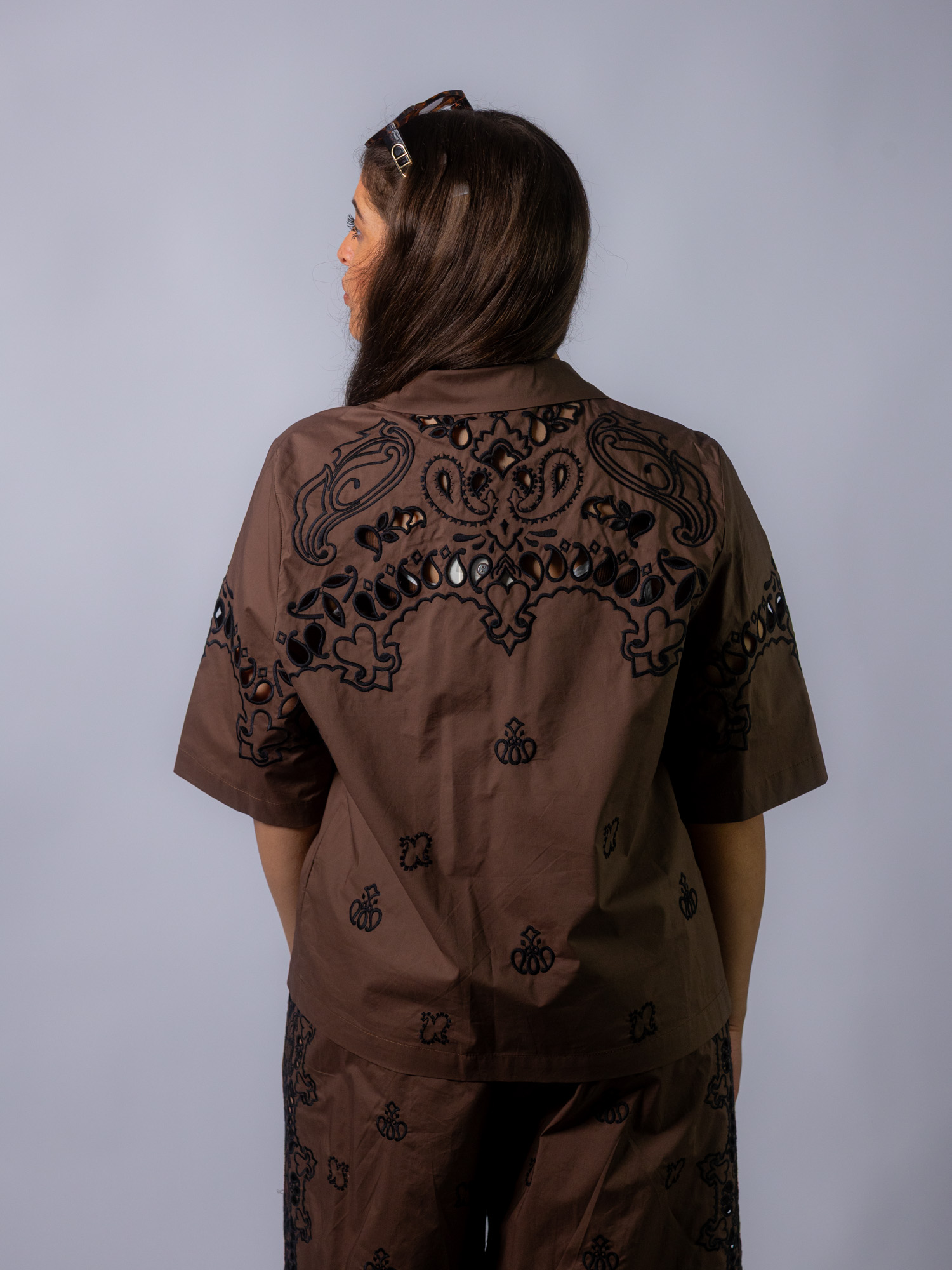 Blusenjacke braun – Bild 2