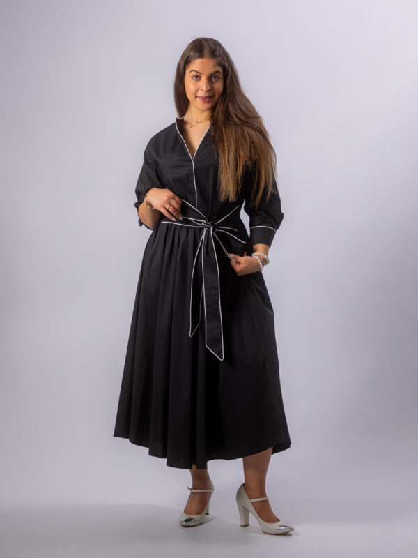 Maxikleid beige+schwarz