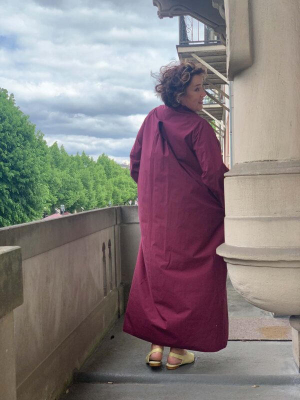 Kleid, Bordeaux – Bild 3