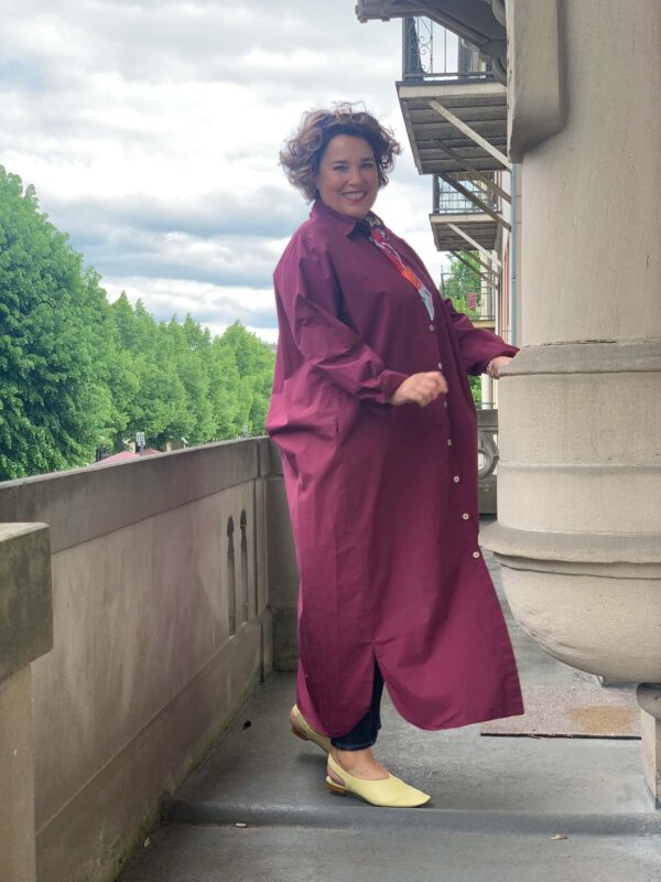 Kleid, Bordeaux – Bild 4