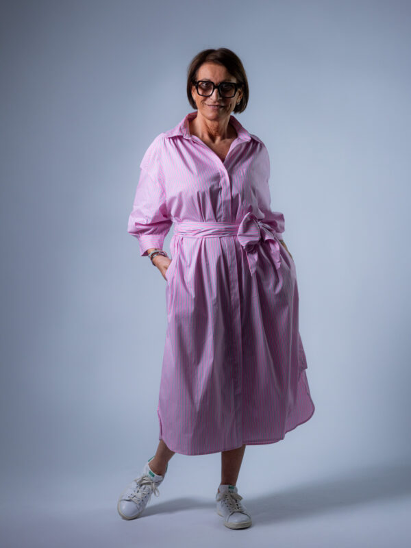 Hemdblusenkleid gestreift