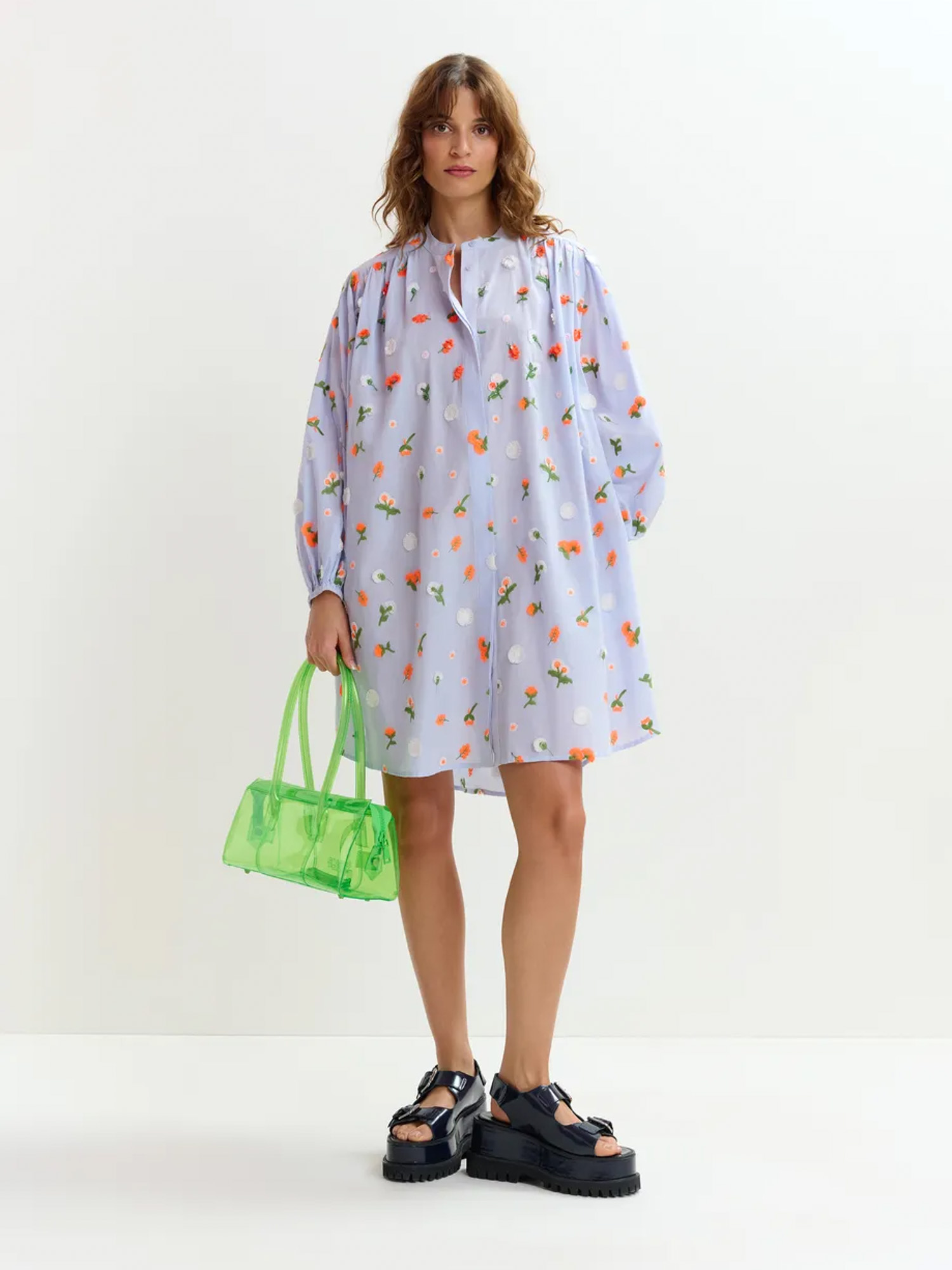 Hemdblusenkleid bestickt