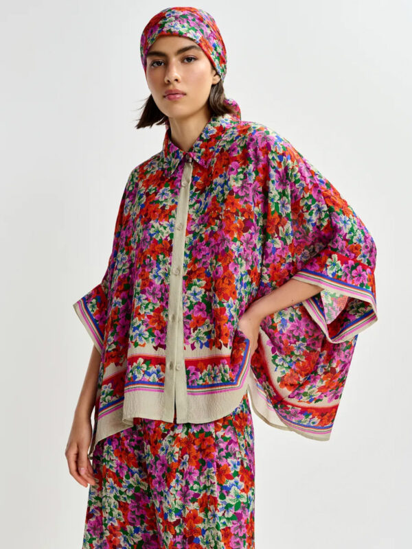 Oversize Hemd mit Allover Print