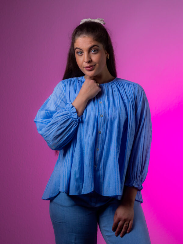 Bluse, blau