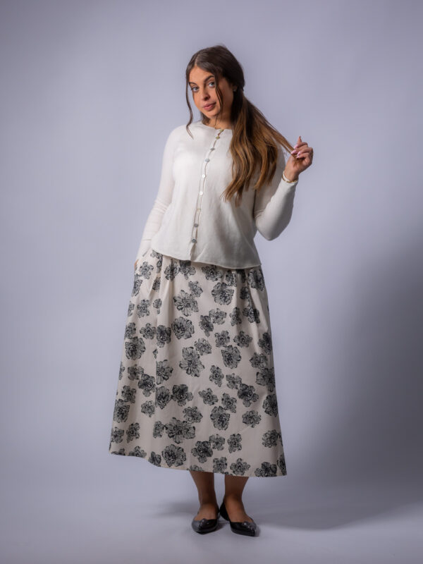 Midi Rock mit Blumenprint