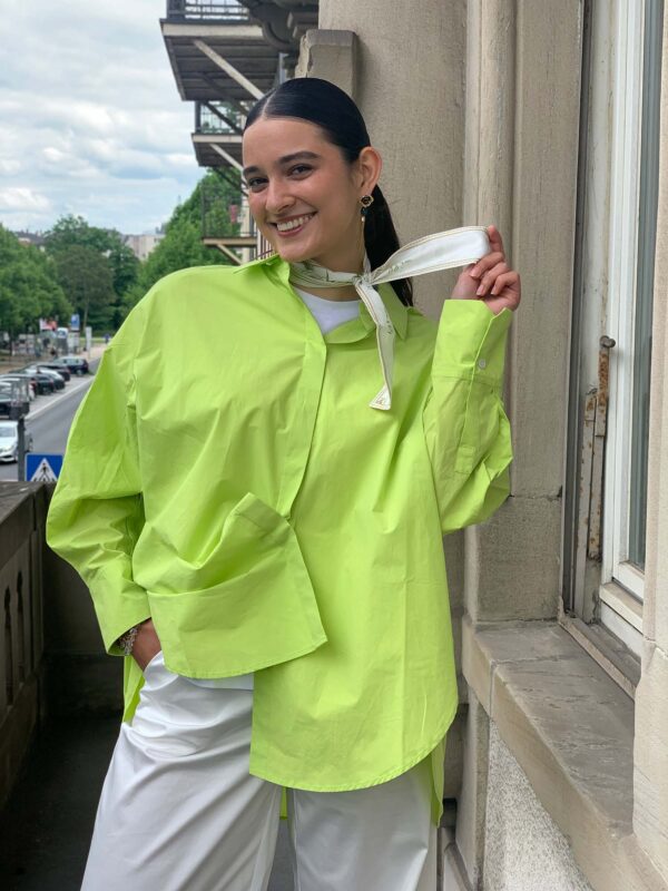 Bluse, neongrün – Bild 5