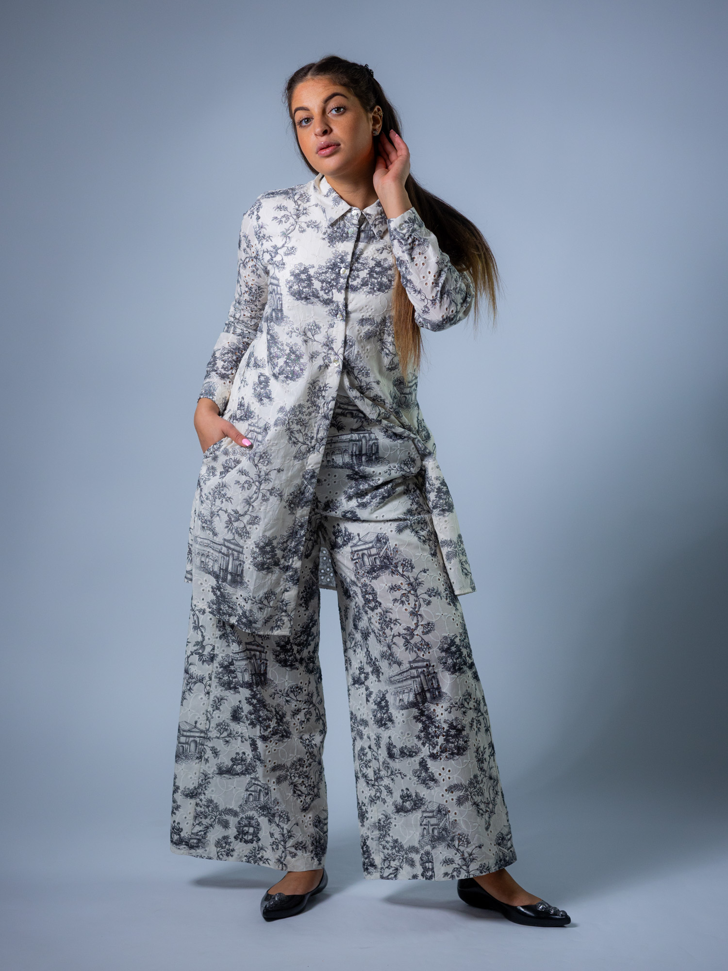 Palazzohose Toile de Jouy – Bild 3