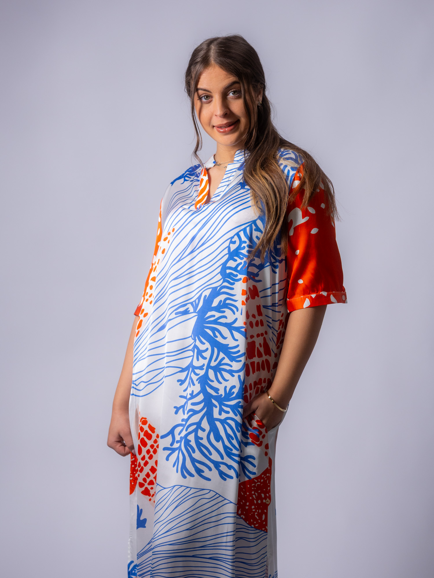 Maxikleid, Kurzarm – Bild 5
