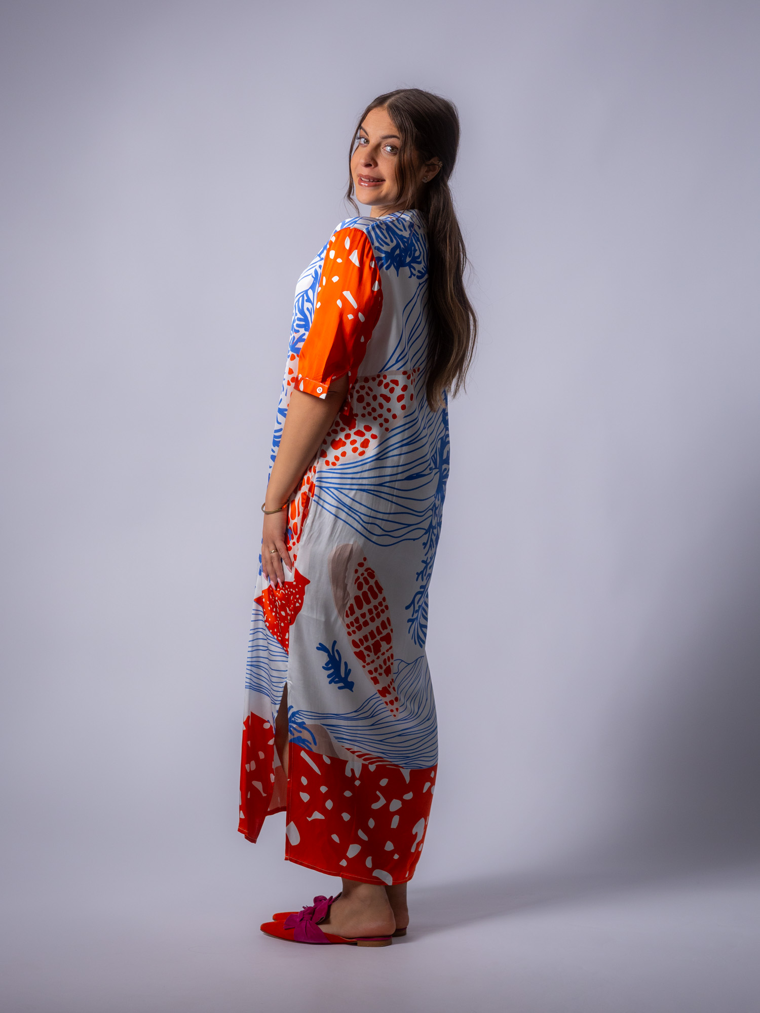 Maxikleid, Kurzarm – Bild 3